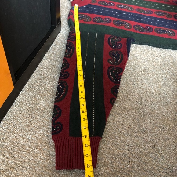 Vintage Men’s Colours By Alexander Julian Paisley Grandpa Sweater NWT Large - Picture 12 of 13